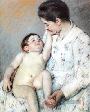  Mary Kunst - Baby s Erste Caress Mütter Kinder Mary Cassatt